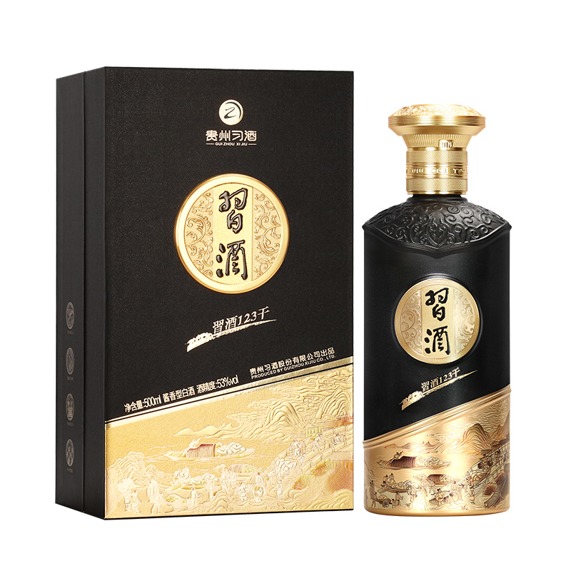 习酒123干黑金单瓶 酱香型【正品保真】53度500ml53度500ml