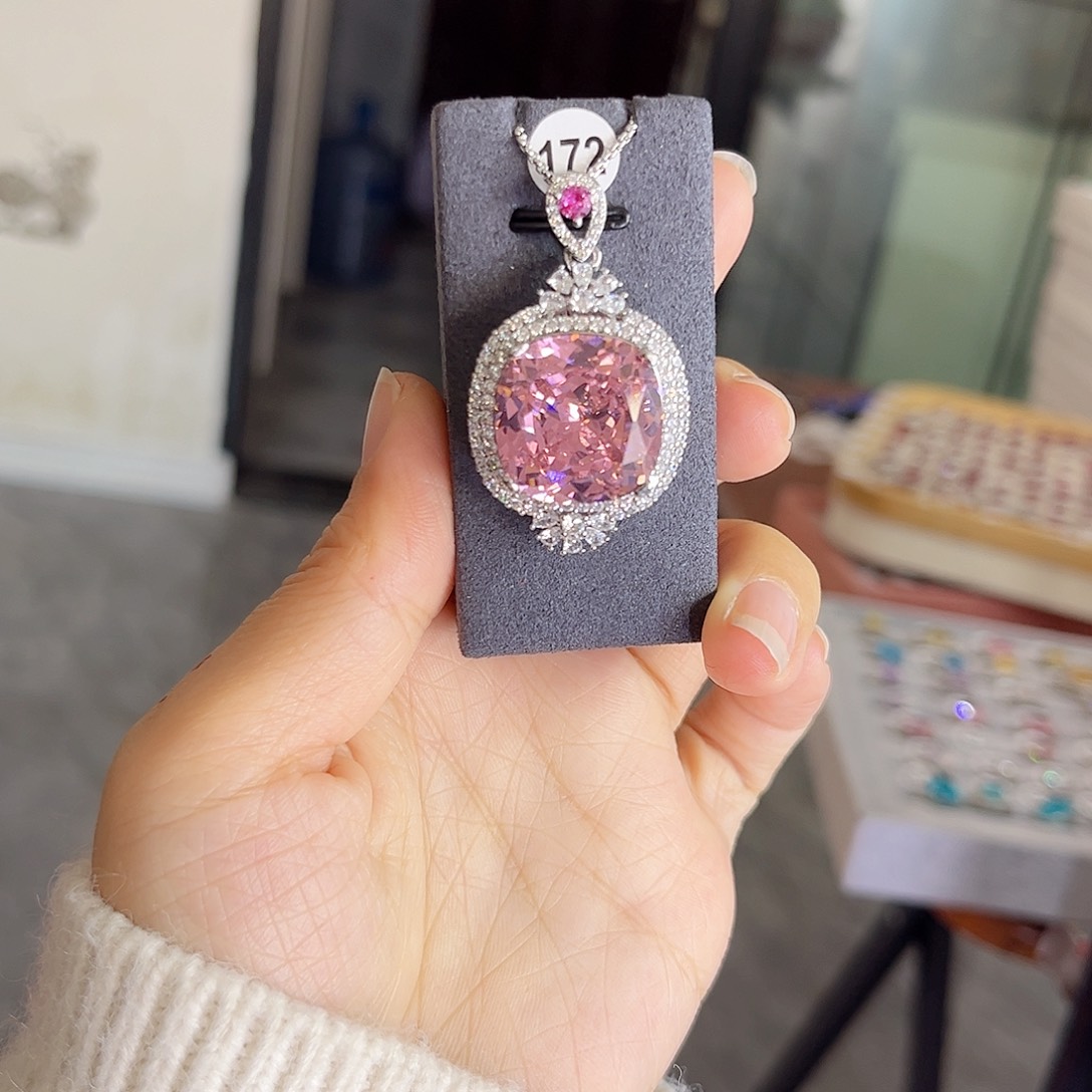 颈饰蓝宝石银S925镶嵌