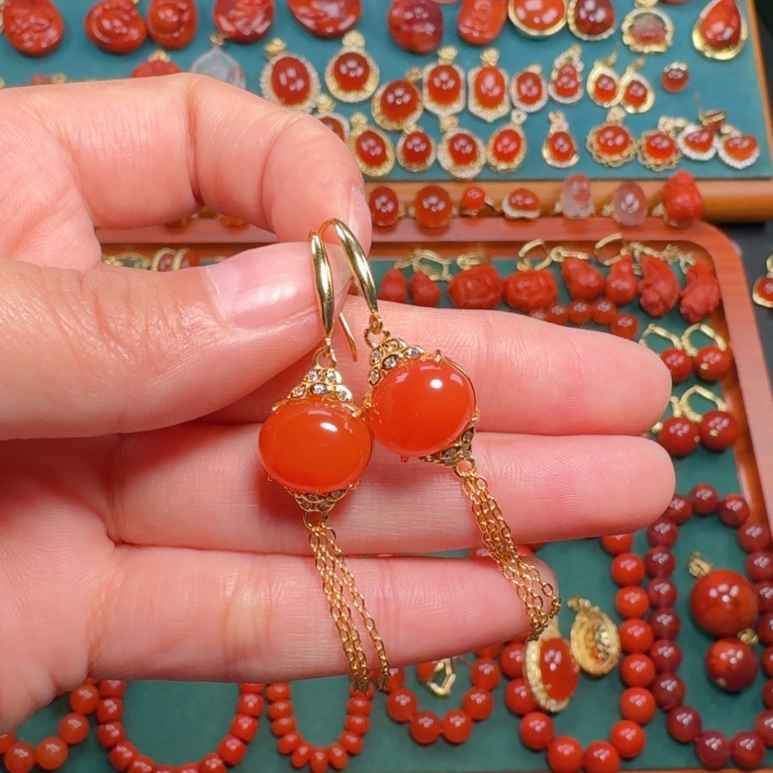 南红玛瑙南红银S925镶嵌