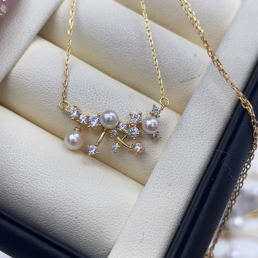 银S925镶嵌海水珍珠颈饰