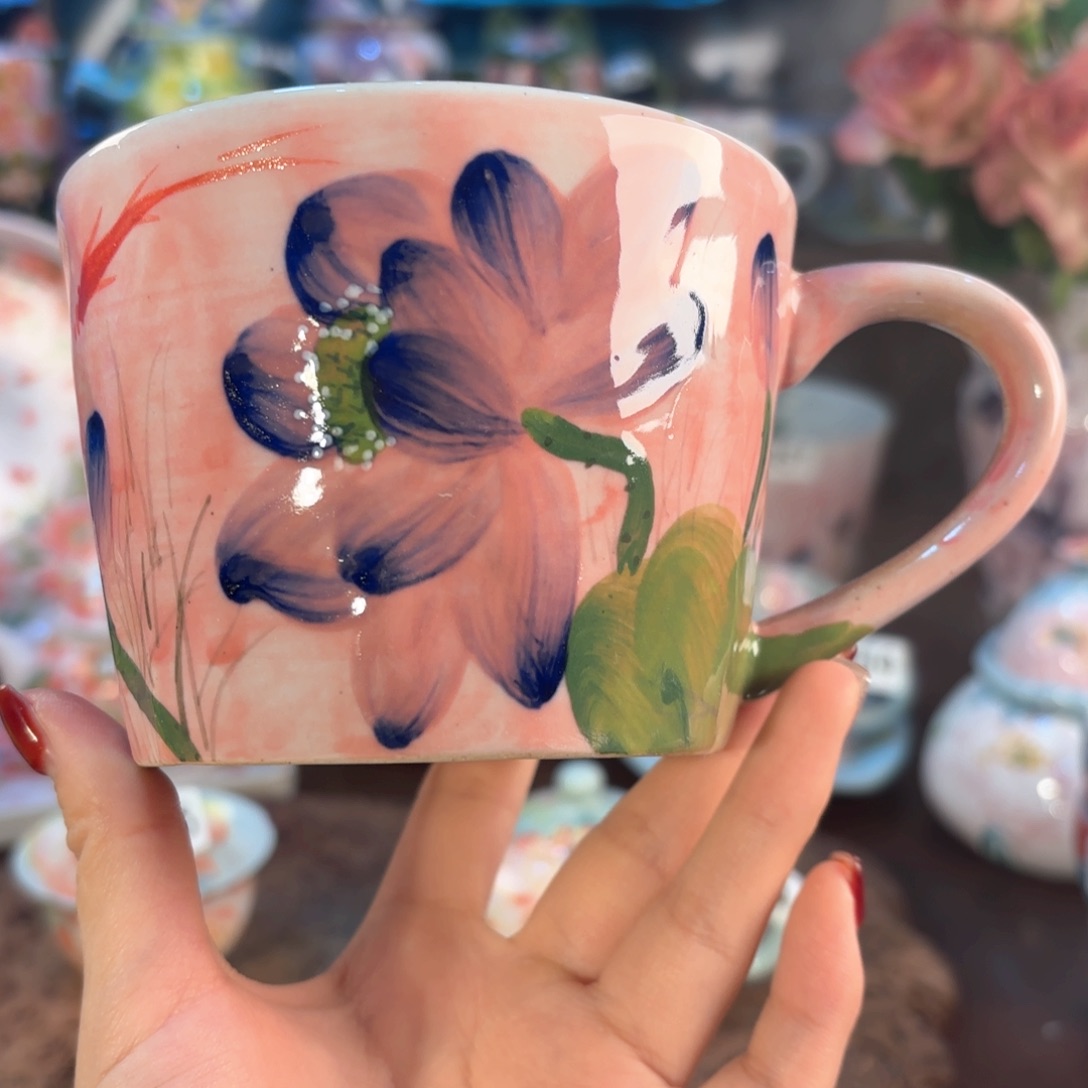 景德镇手绘高温釉下彩陶瓷茶具