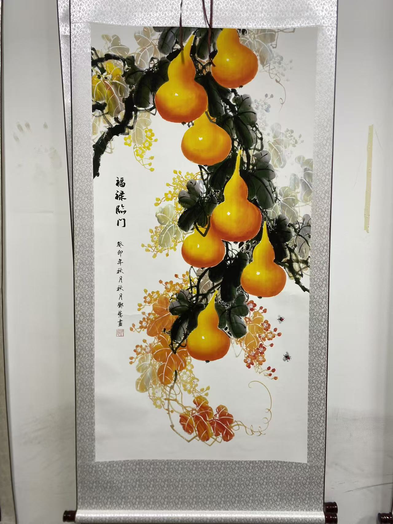 四尺《福禄临门》-竖幅-玄关挂画