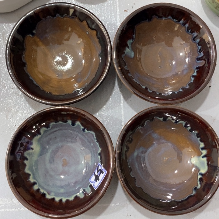 瓷片五厂窑变茶盏口径11微瑕疵