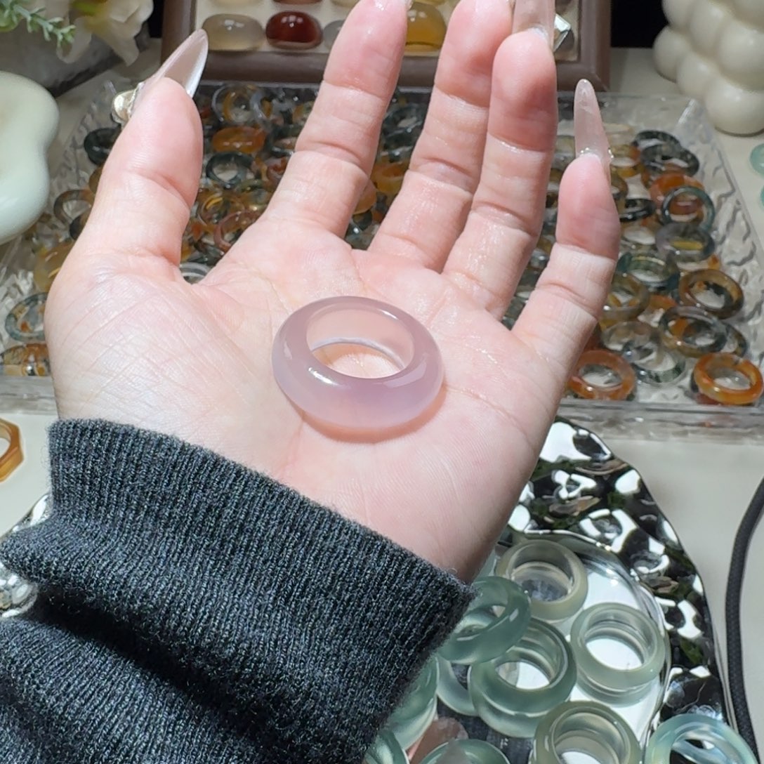 怪***仓玛瑙/玉髓未镶嵌戒圈