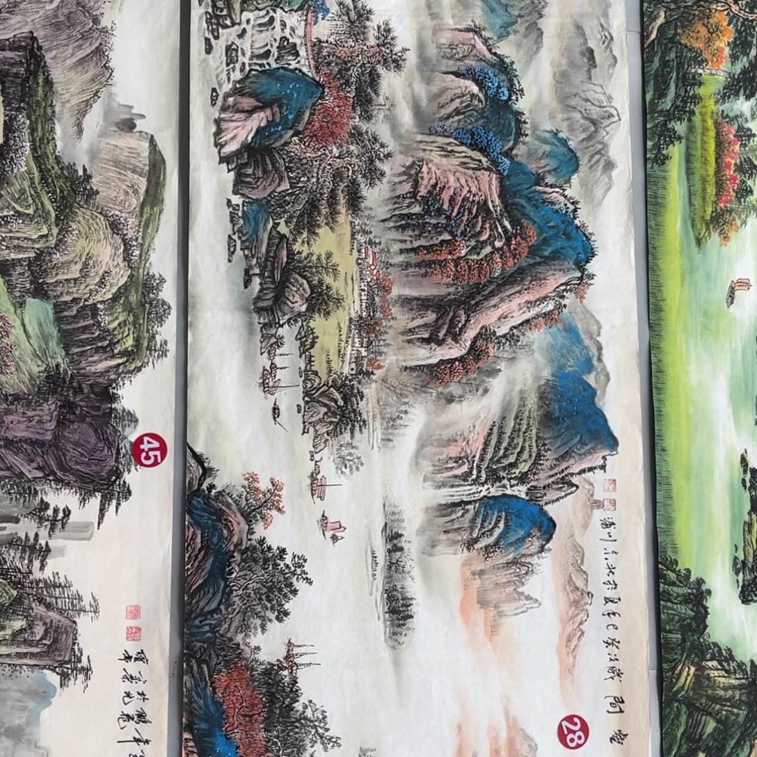 国画随*宣纸手绘，手工作品