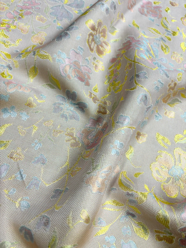 全人丝异色萝时尚国风新中式服装面料