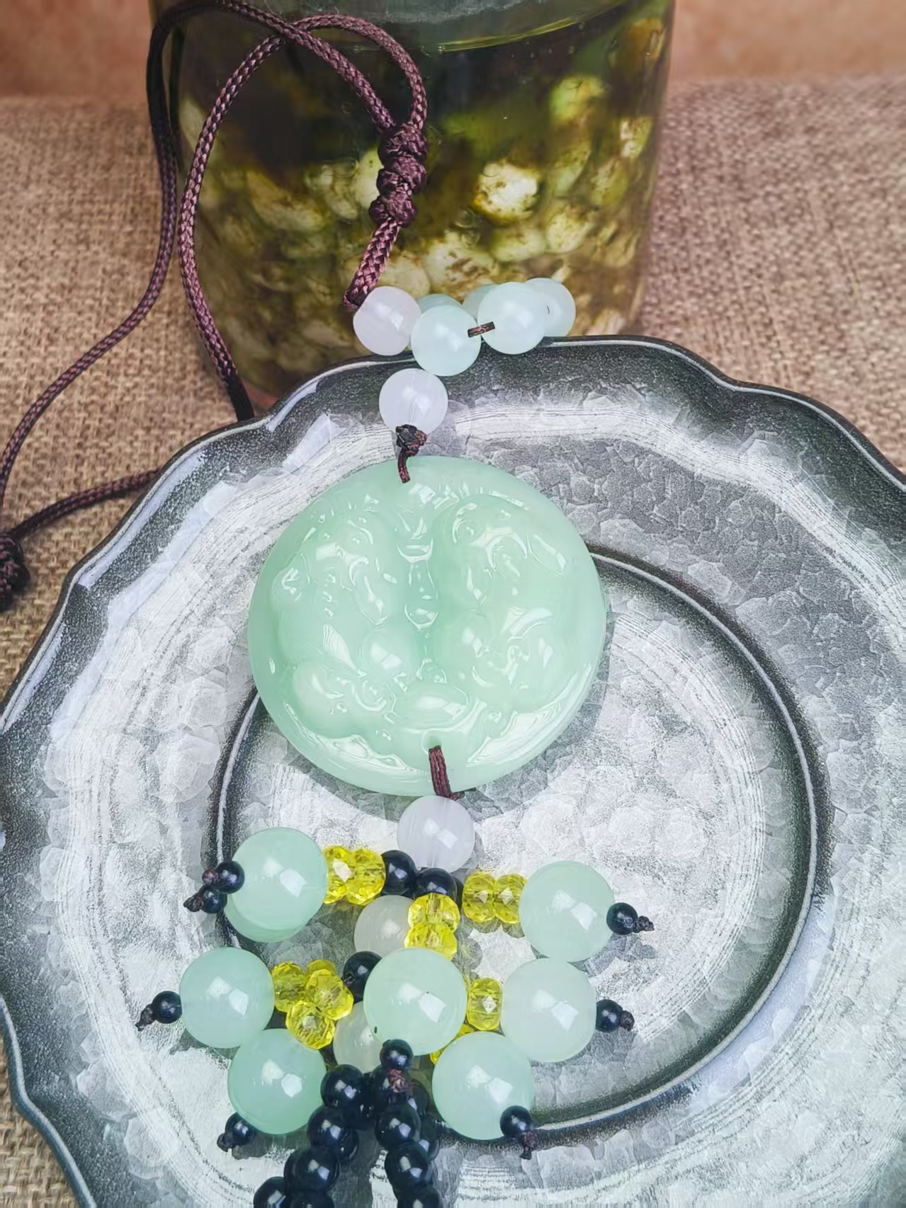 壹国风复古貔貅车挂