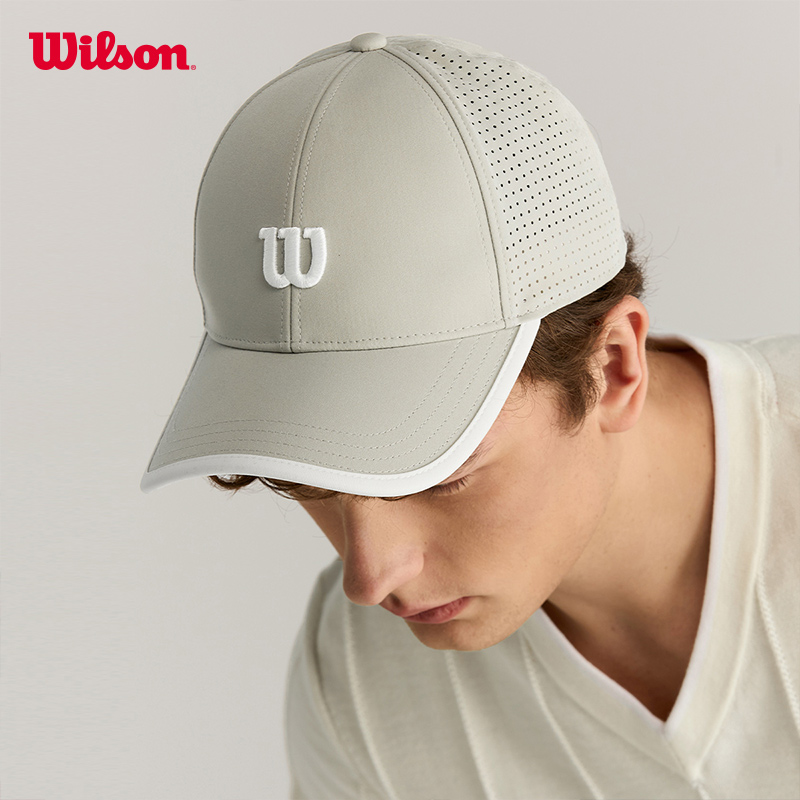 Wilson威尔胜官方经典LOGO运动帽男女可调节网球鸭舌帽WU00011