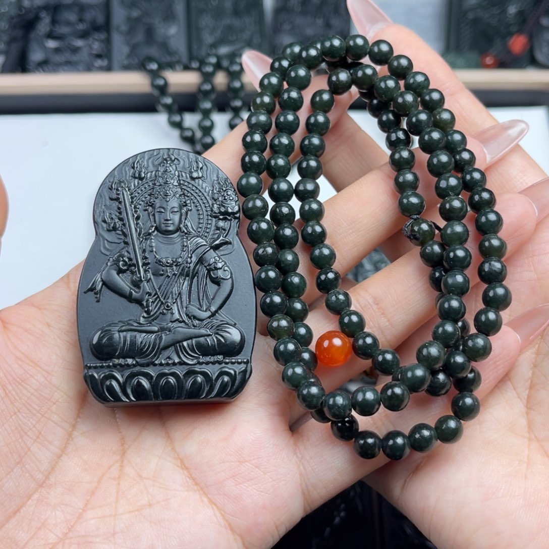 和田玉未镶嵌颈饰宁**远