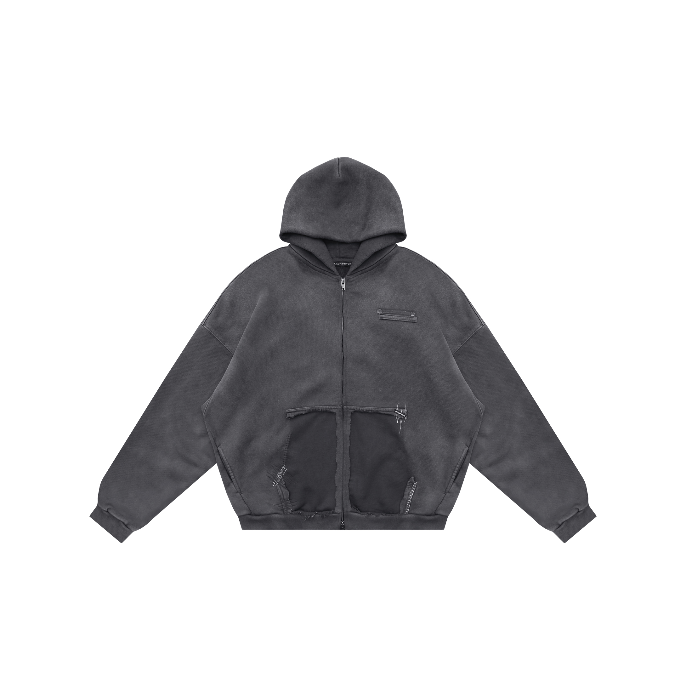 【深圳】MASONPRINCE/26SS秀场 手工擦色破损乱针绣卫衣/卫裤