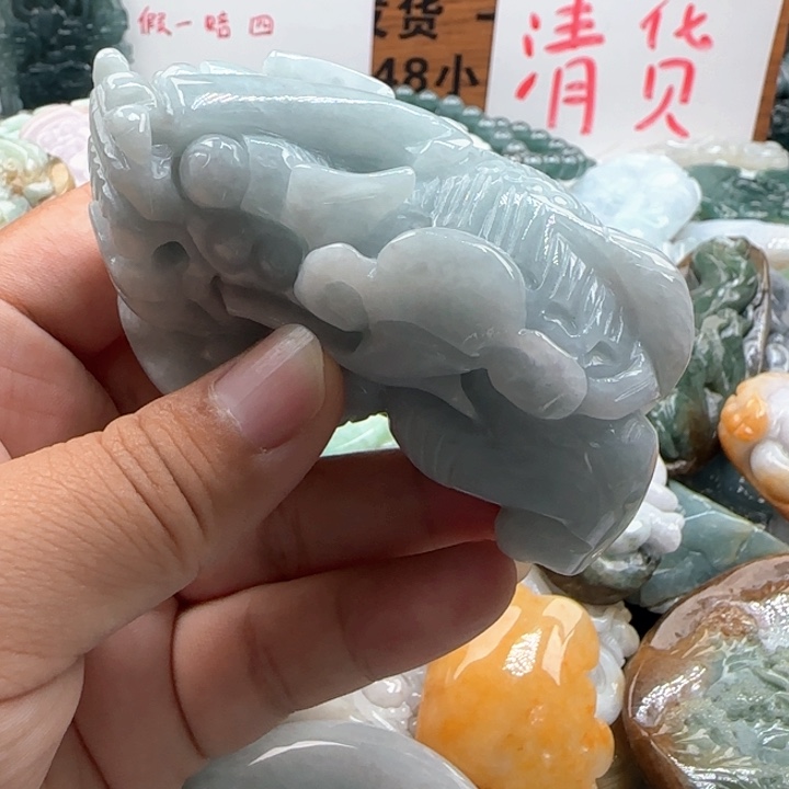 翡翠未镶嵌颈饰保真天然A货翡翠