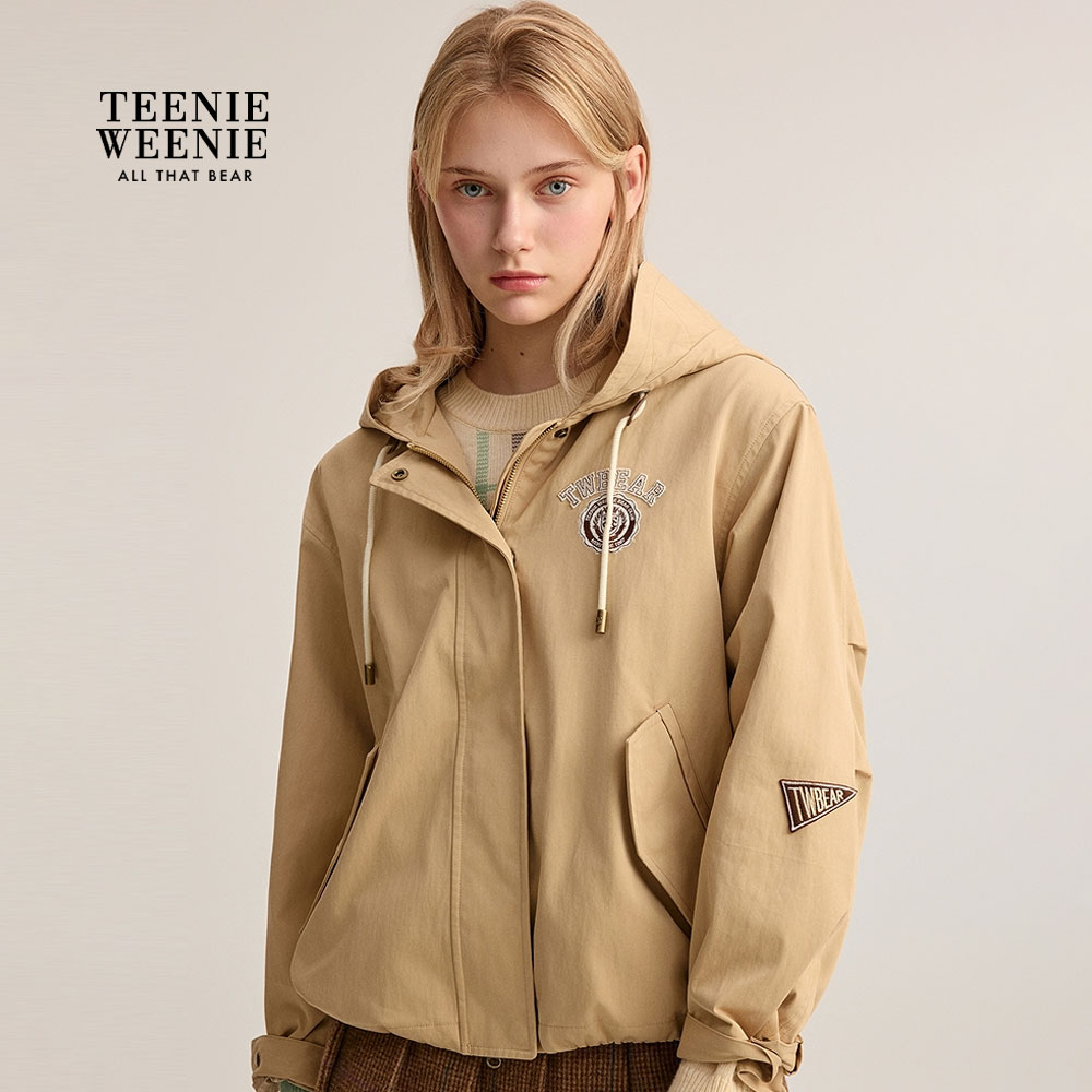 *TeenieWeenie小熊女装25时尚宽松连帽学院感休闲外套TTJJ254904P