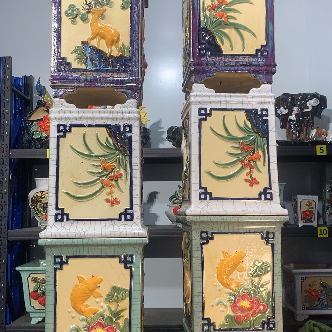 薇***园高温烧制石湾盆花盆