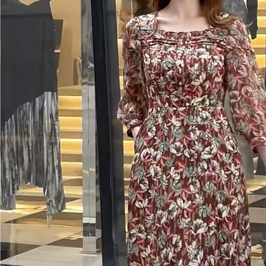 F636 显瘦气质洋气时尚打底夏季宽松中长款大码长袖收腰修身韩版