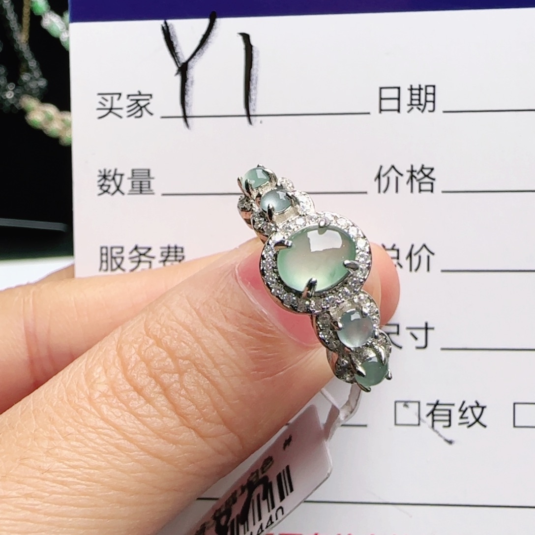 银S925镶嵌手链翡翠