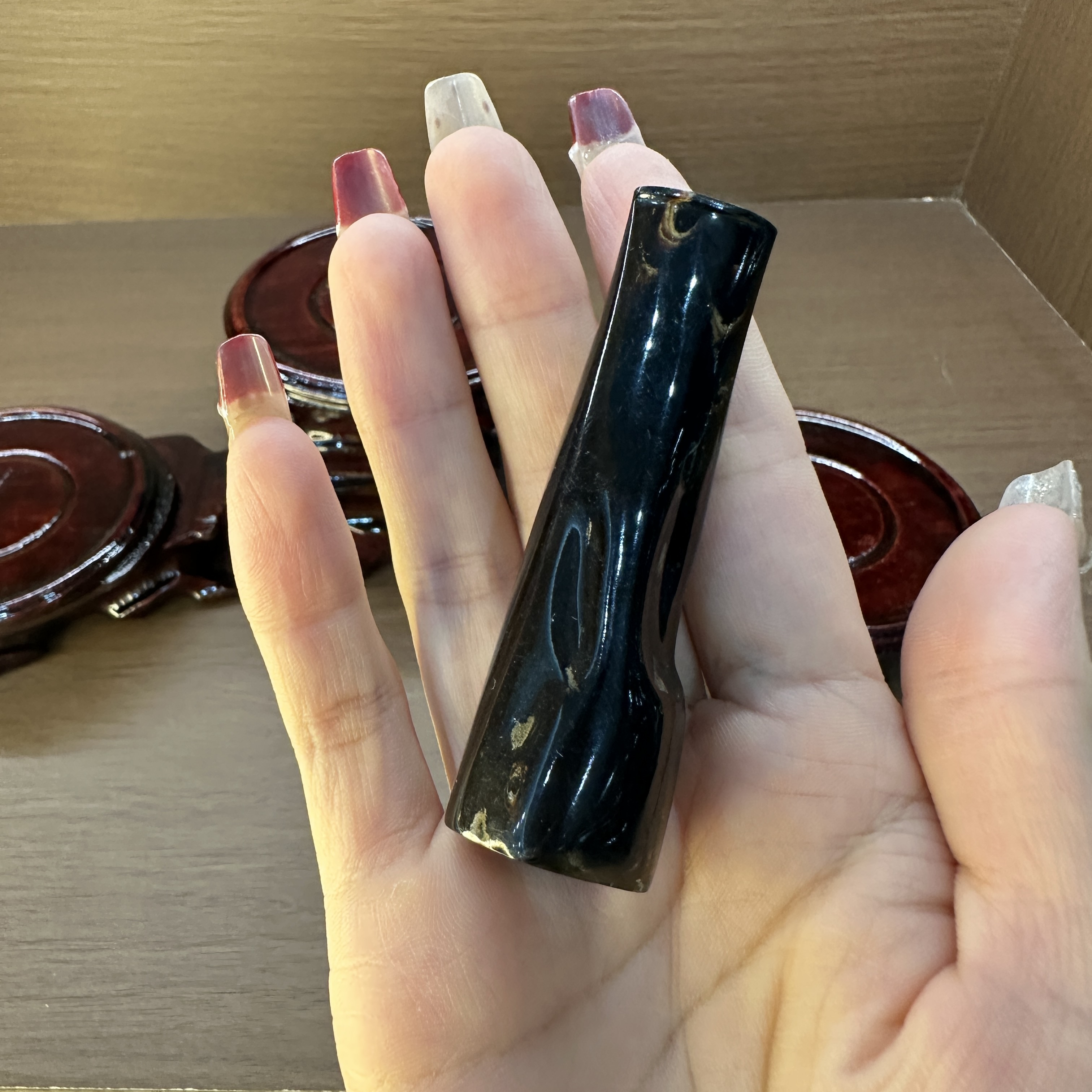 短款海柳烟嘴血柳过滤器可循环清洗拉杆式粗中细可用纯天然孤品