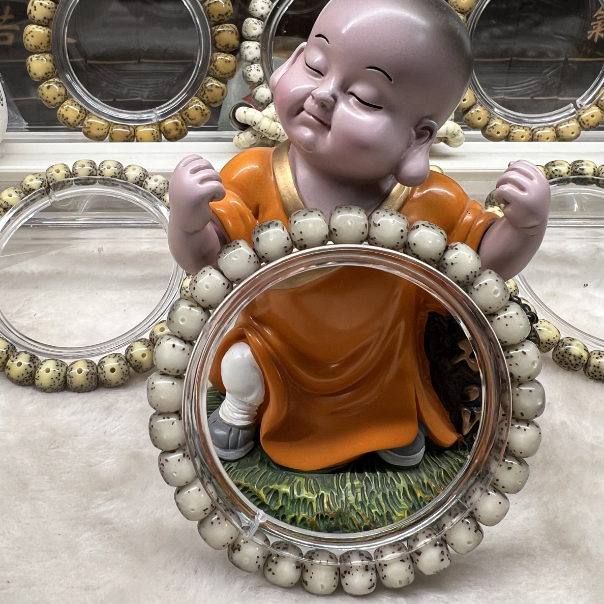8糯冰大眼睛小细星海南原生态星月菩提手串