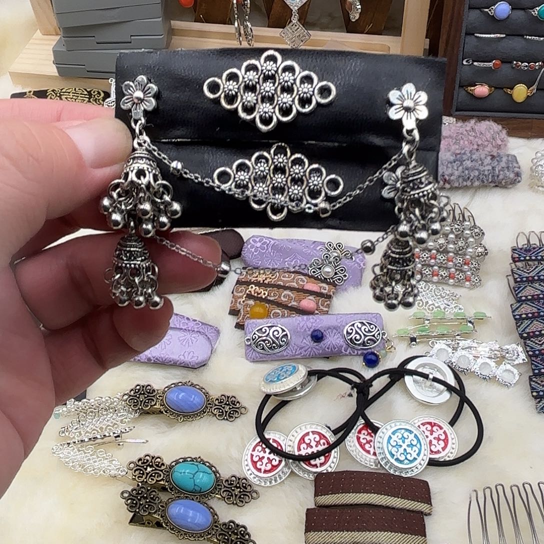 蒙古元素发卡一对