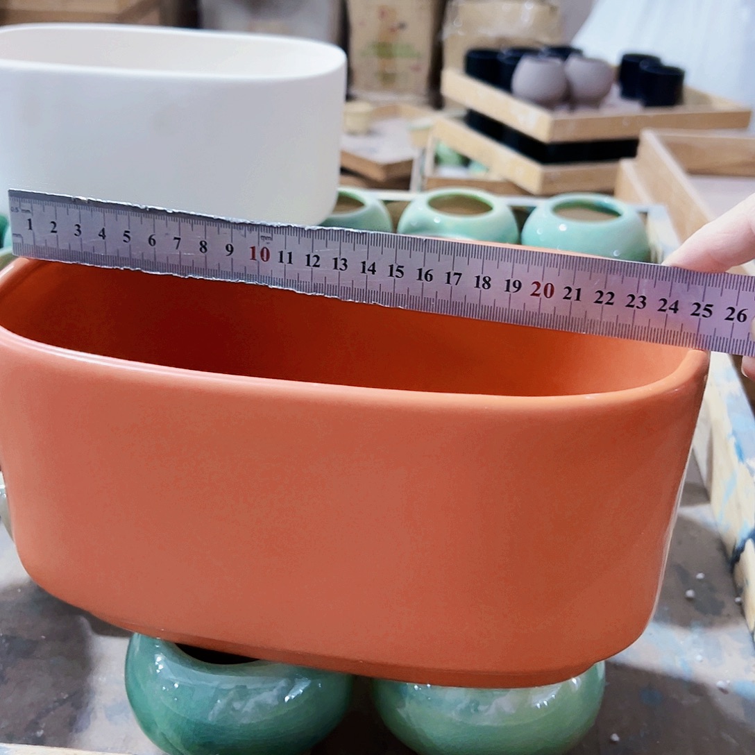 有孔外贸尾单陶瓷花盆凑单10米包邮