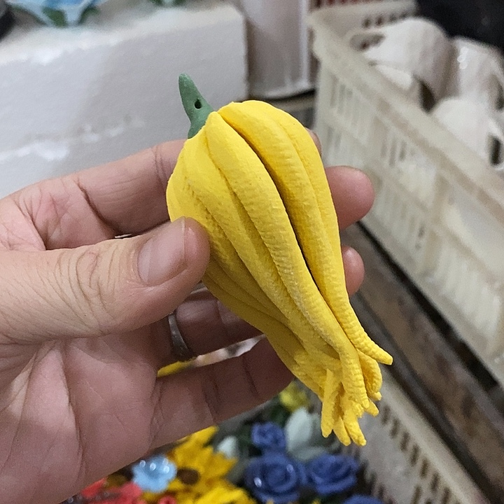 瓷片纯手工陶瓷花摆件瑕