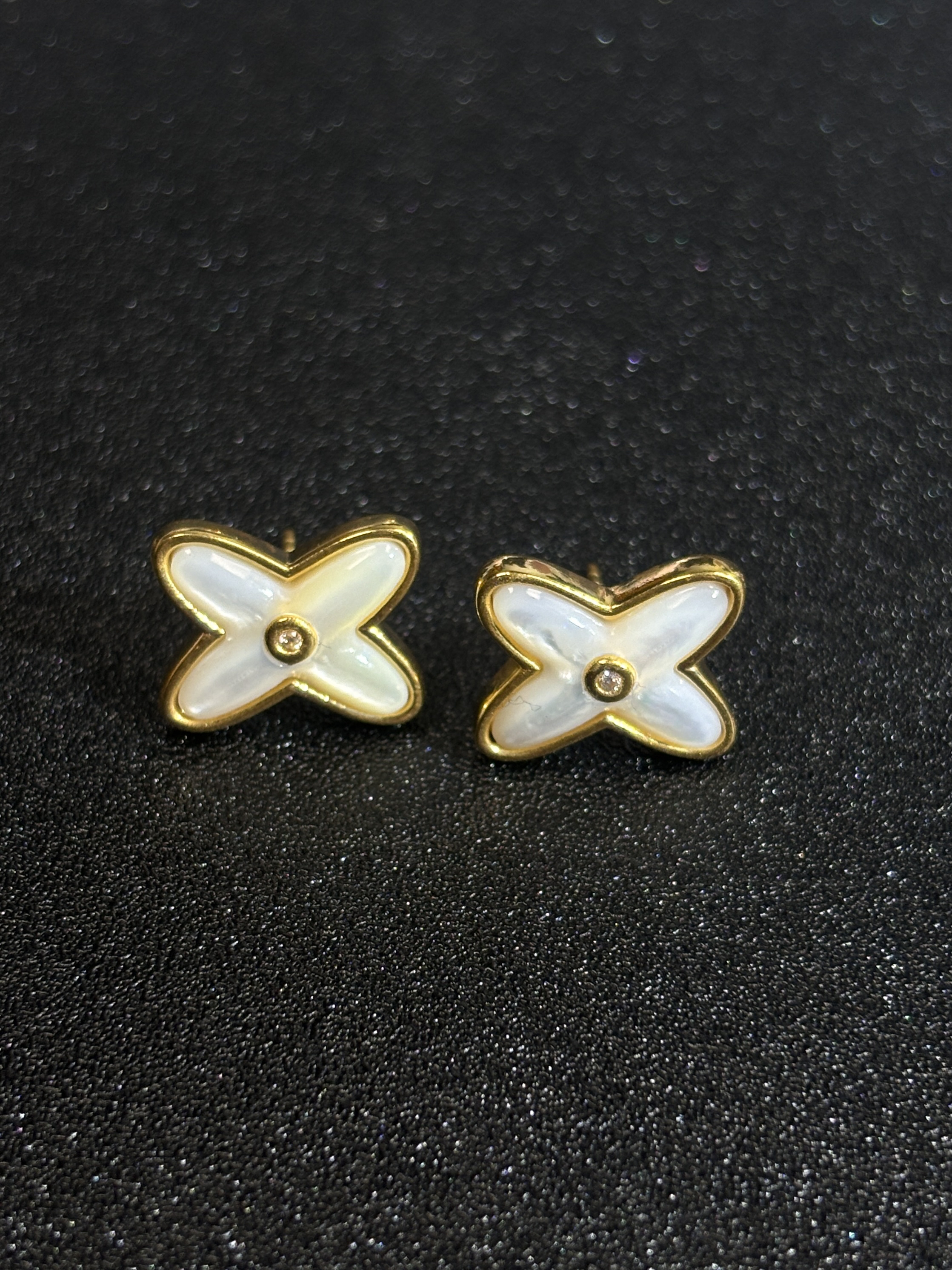 18k金 Au750耳钉 a127 