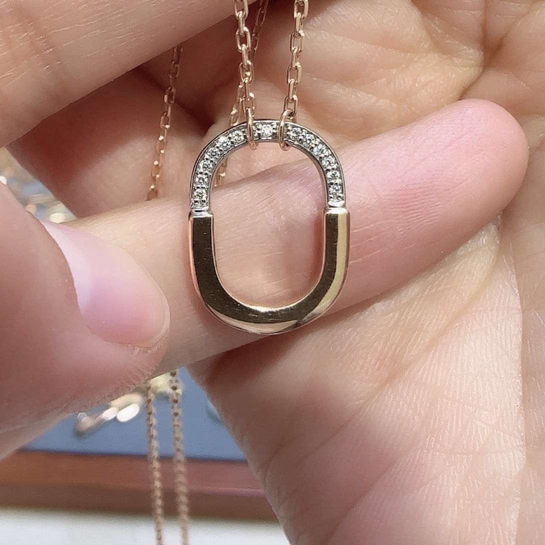 天然钻石项链18K金镶嵌