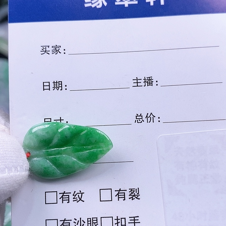 翡翠颈饰未镶嵌树叶