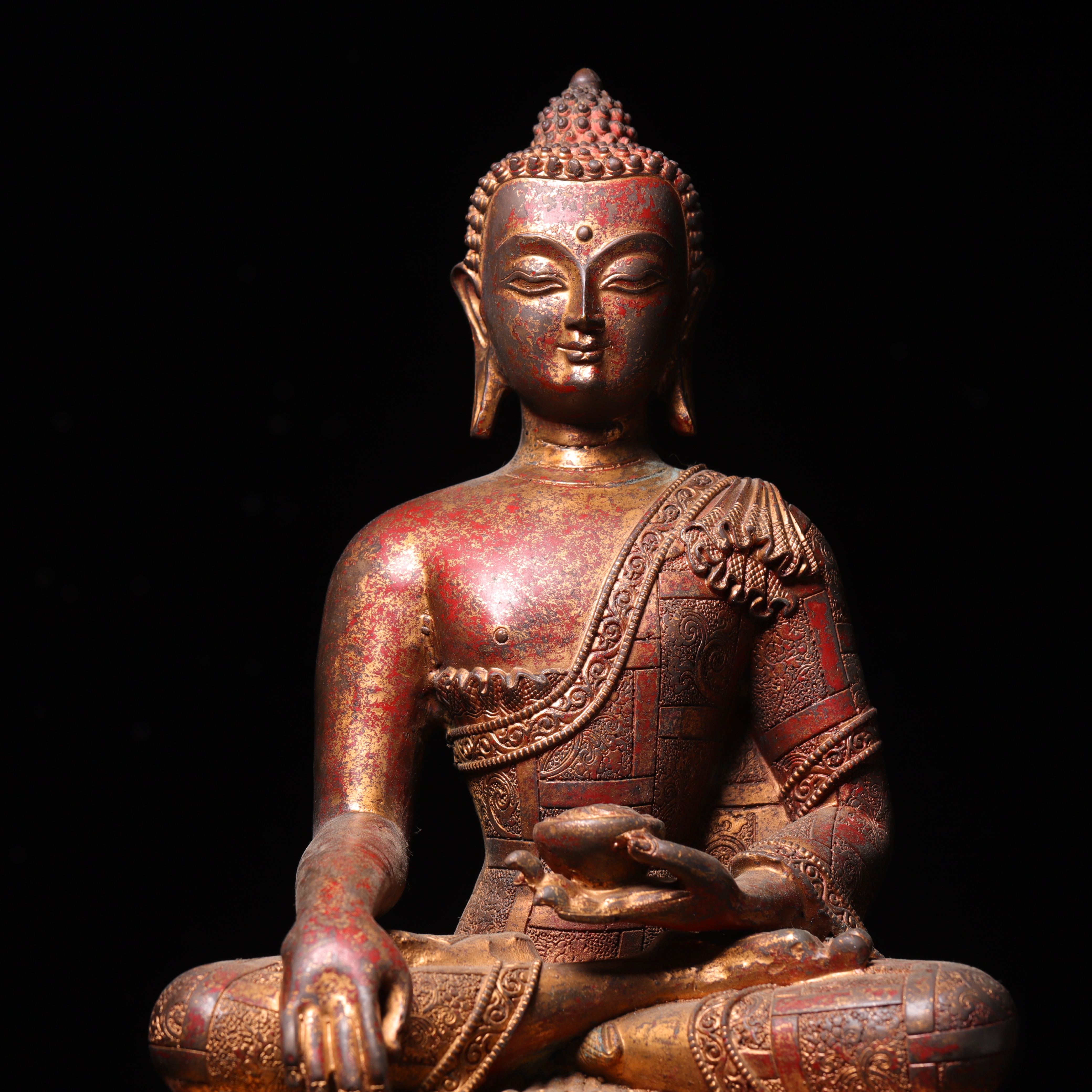 清代铜造像摆件把件