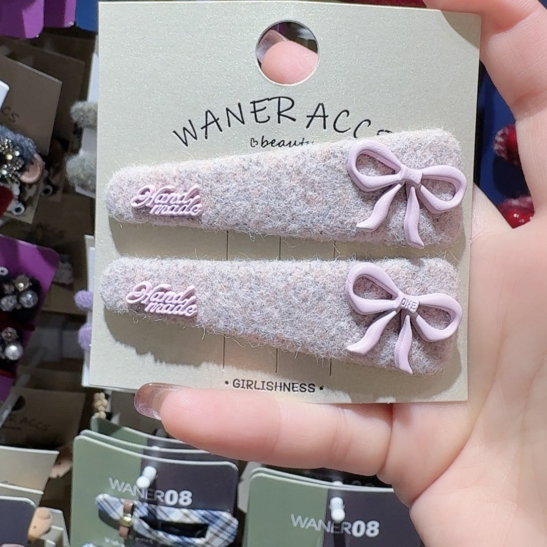 皮质铁合金粉色蝴蝶结