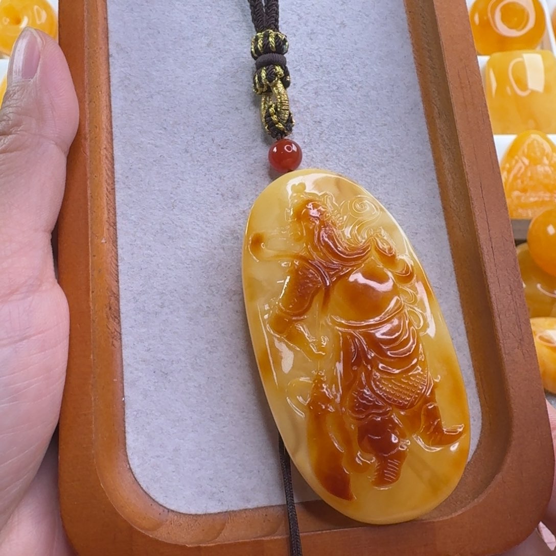 蜜蜡毛衣链未镶嵌