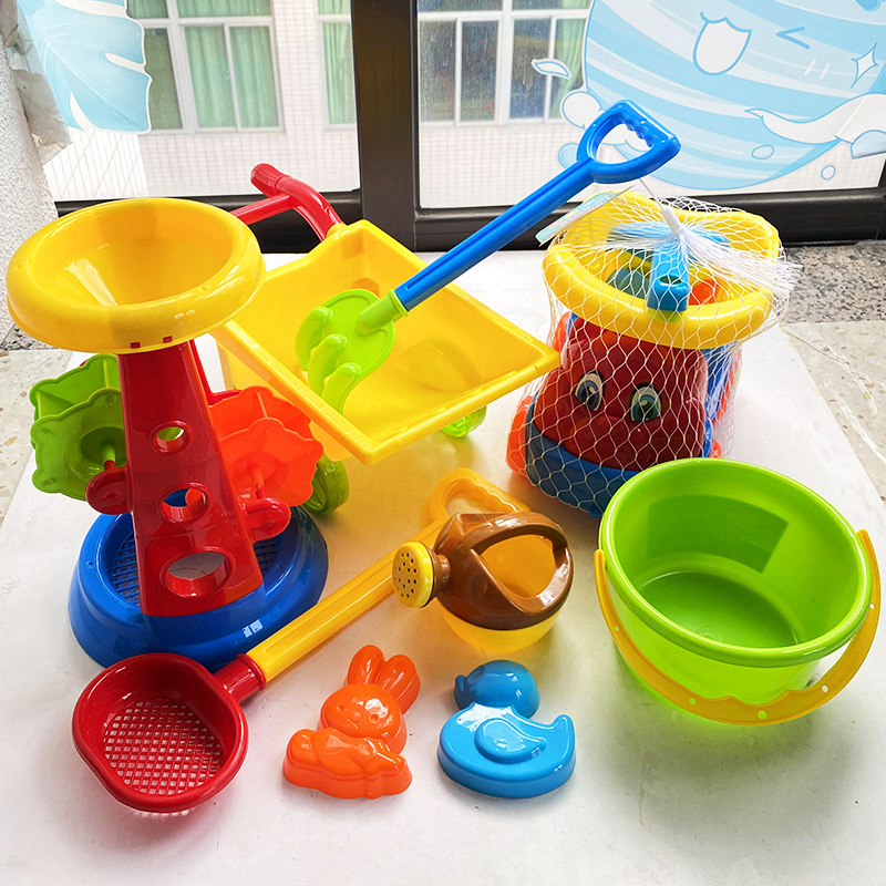 夏日必备海边沙滩玩具沙漏沙滩推车水桶玩沙戏水男女孩儿童玩具