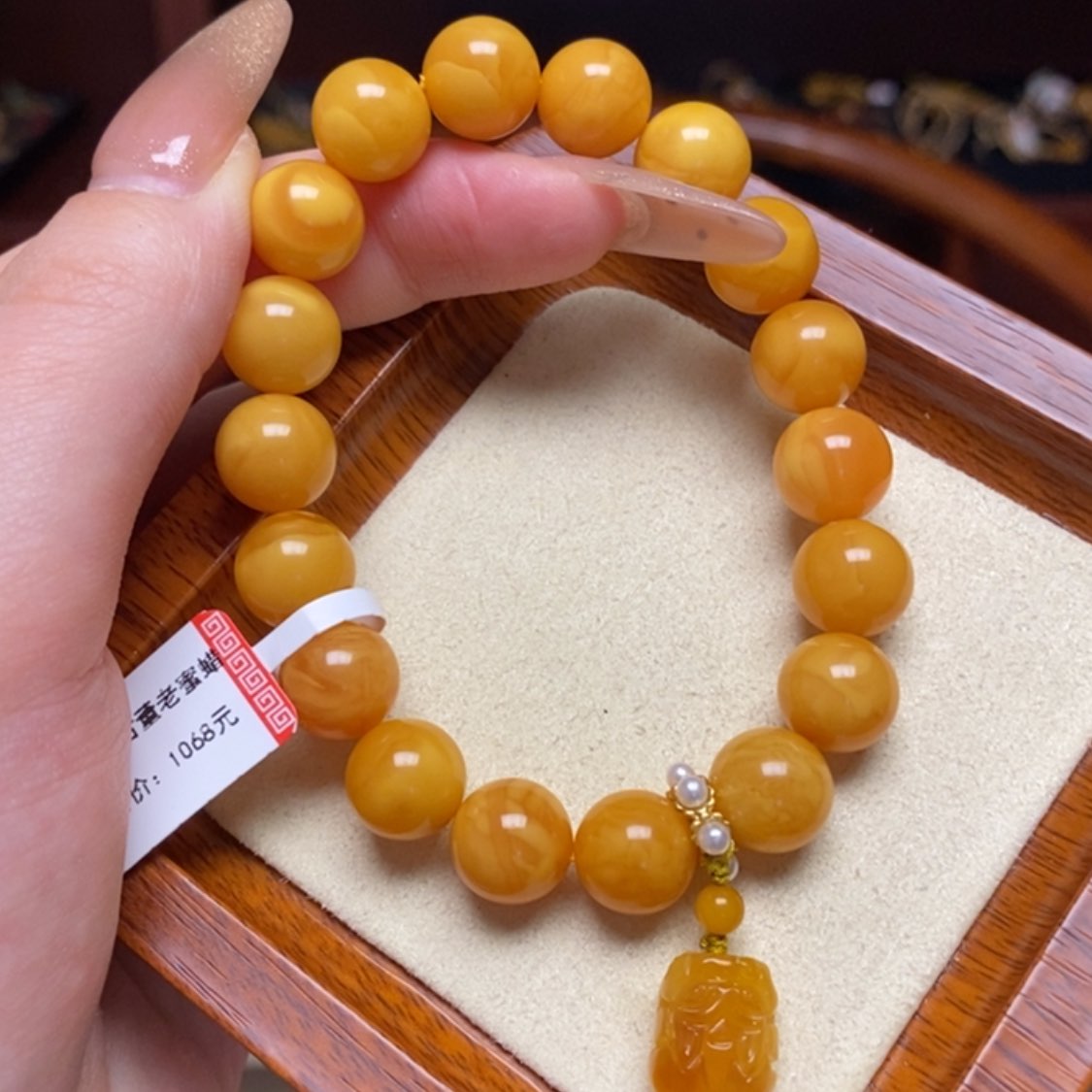 【闪购商品】蜜蜡手链未镶嵌手串