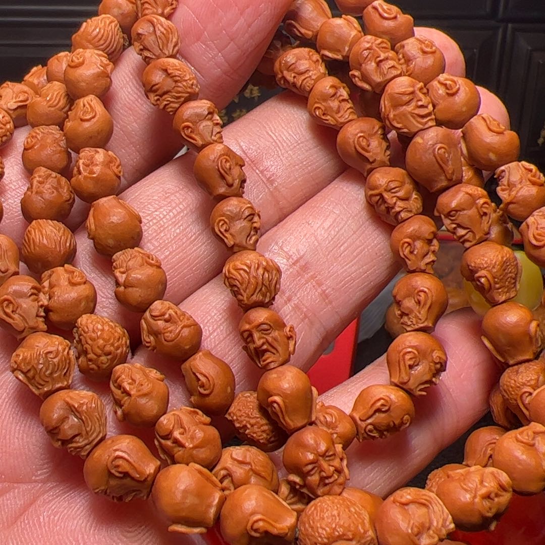 大***爸橄榄核手串108罗汉
