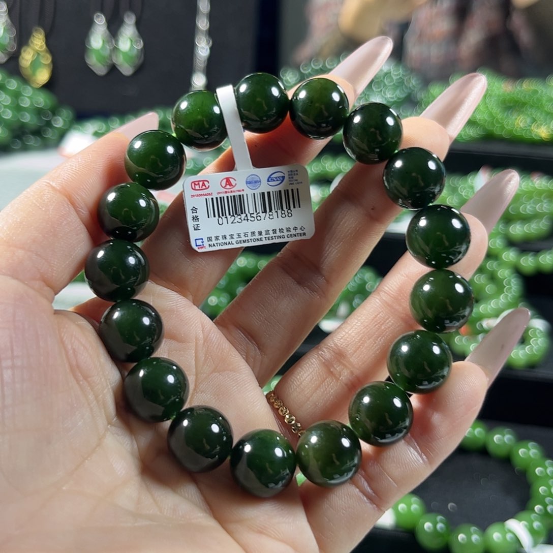 未镶嵌和田玉（碧玉）手链12