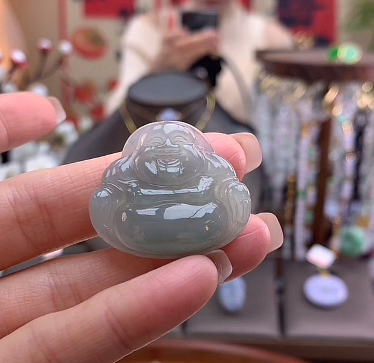 天然a货翡翠吊坠