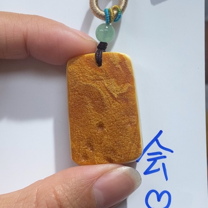 定制琥珀未镶嵌琥珀蜜蜡吊坠项链