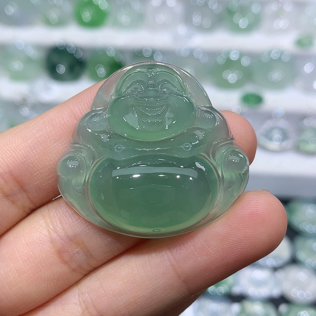 翡翠未镶嵌吊坠(不含链)跑**泽