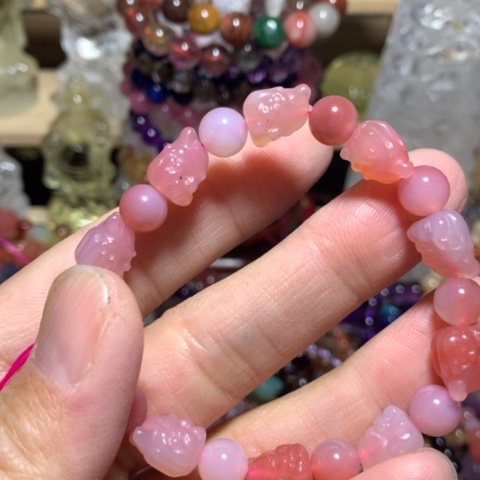 玛瑙/玉髓手链未镶嵌九尾狐手串