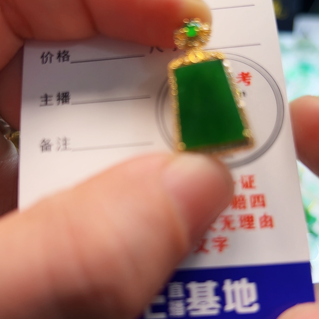 翡翠颈饰18K金镶嵌大*翡翠