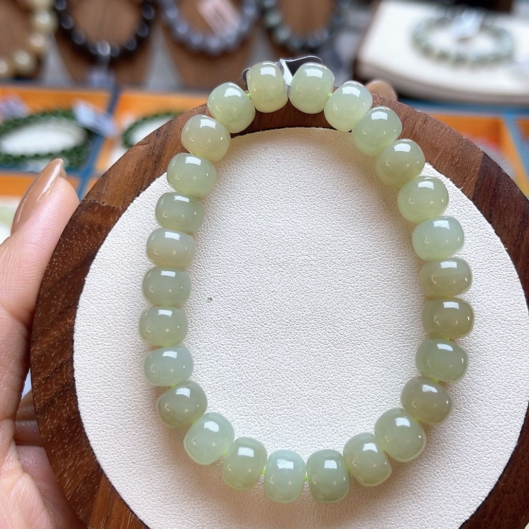 和田玉未镶嵌手串H11卡7*8