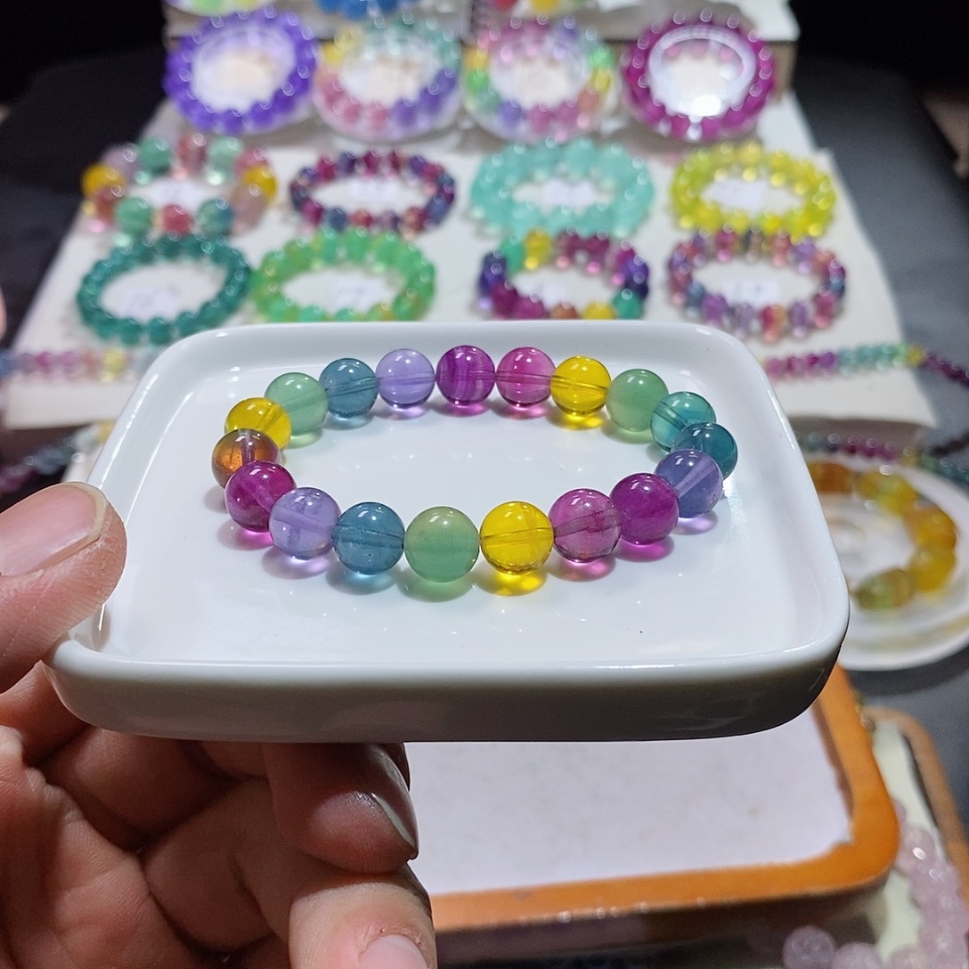 未镶嵌手链水晶艳丽彩虹9加