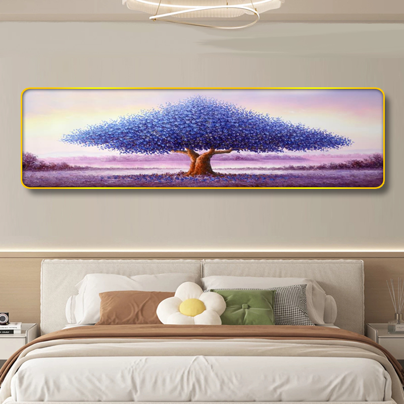 V55紫气东来床头挂画床头画卧室挂画卧室床头画卧室挂画镶钻捡漏7