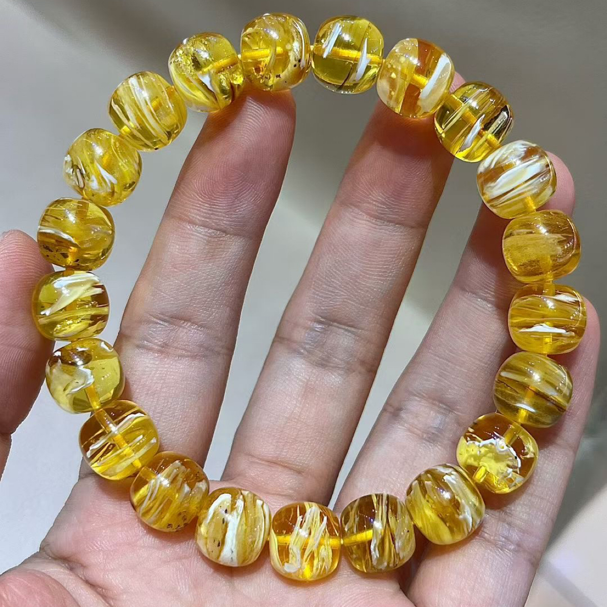 蜜蜡拉丝老型手串
