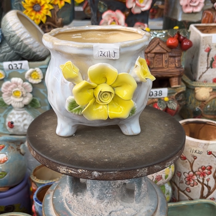 紫砂花盆粗陶材质多肉花盆