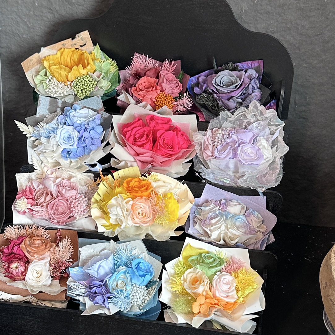 迷你精致mini车载香薰出风口干花小花束伴手礼情人节装饰节日