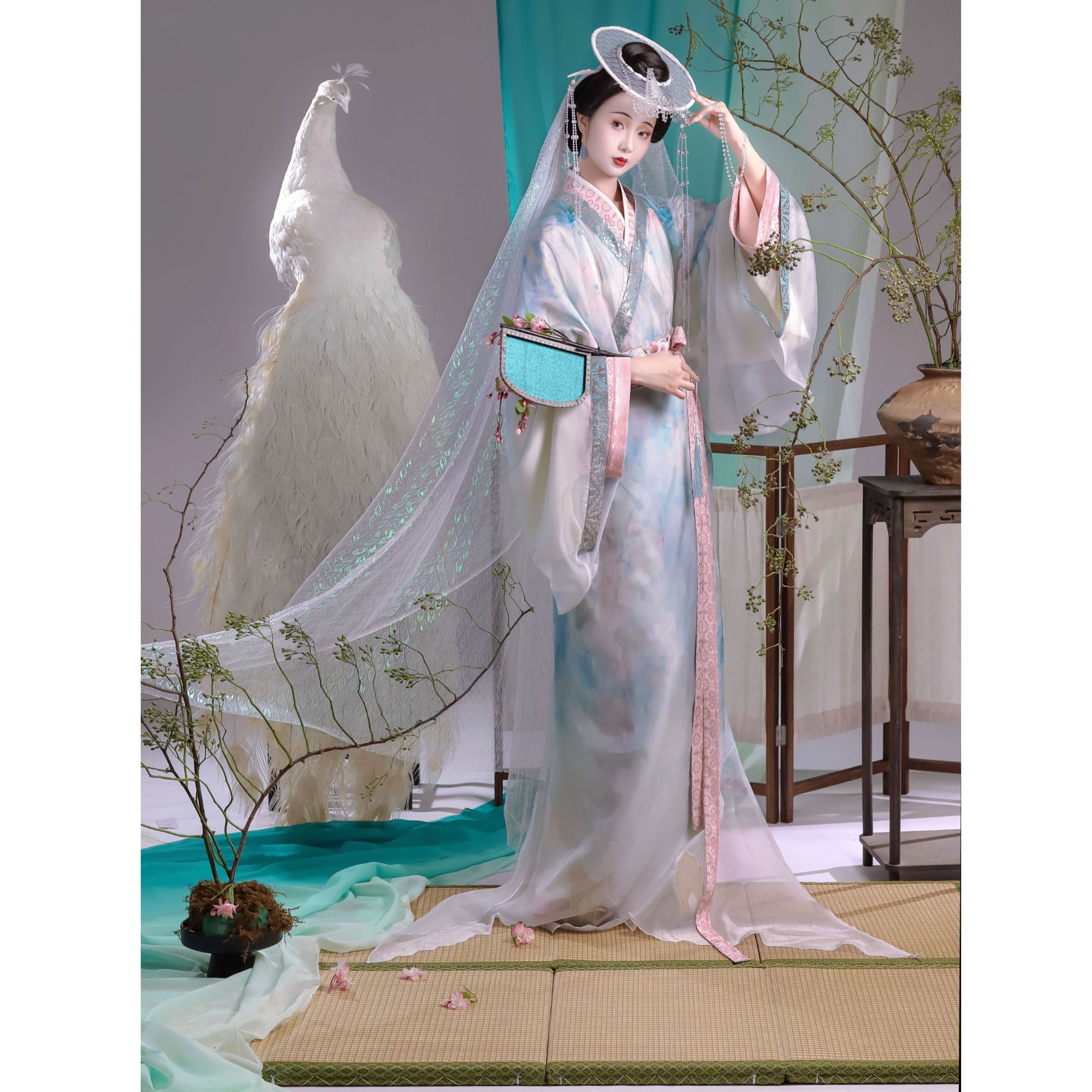 醉今朝 东汉制【鬓边海棠2.0】东汉大放量直裾叠穿东汉燕尾纱衣