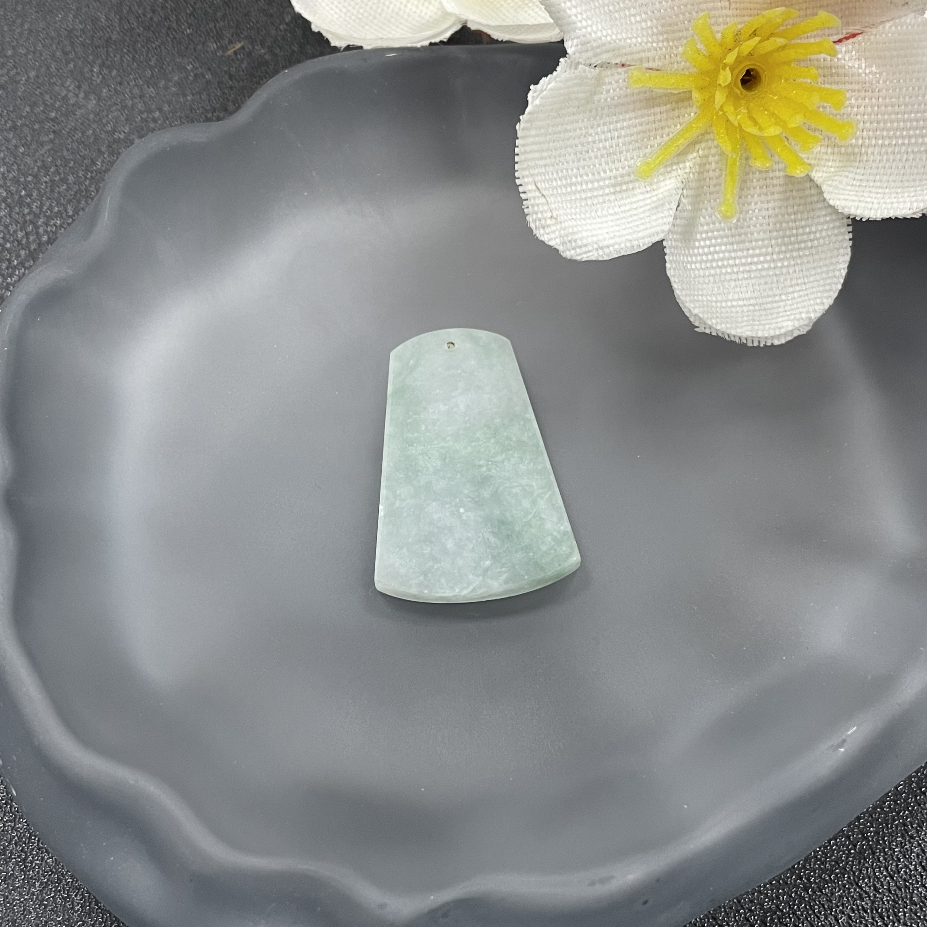 【元有翡】翡翠飘花无事牌细纹细腻有水头-多样性发一件