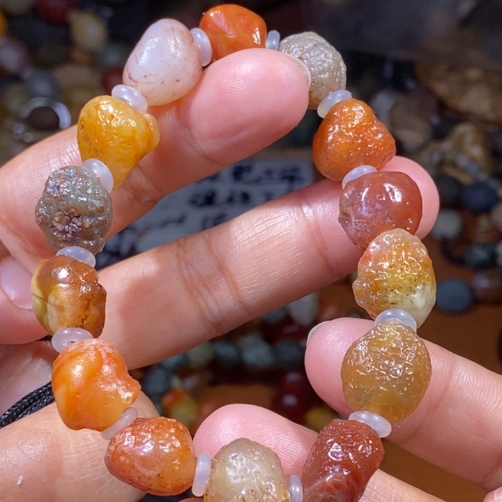 玛瑙/玉髓珠宝半成品未镶嵌淡*