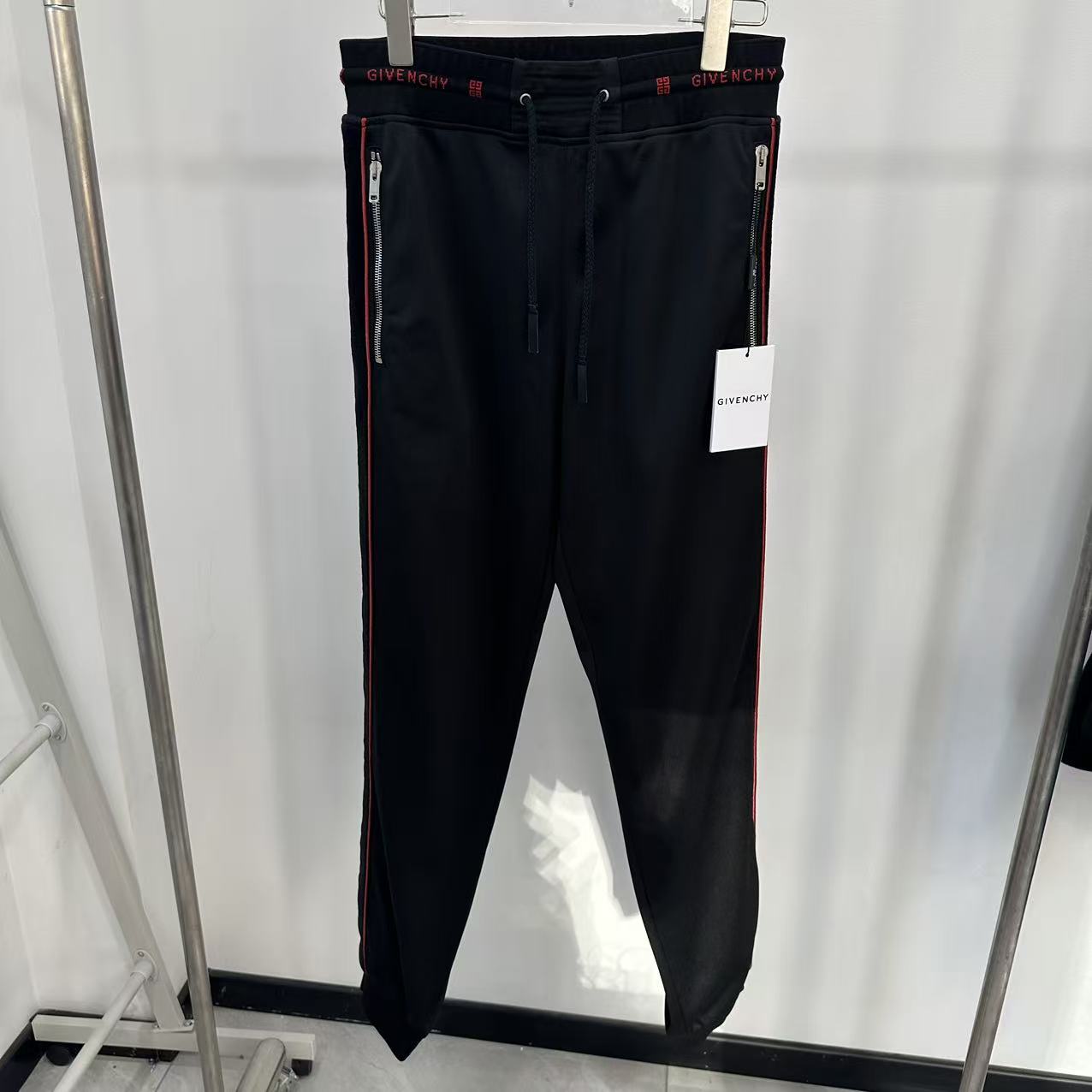 未使用 Givenchy/纪梵希 黑色刺绣LOGO休闲卫裤/S码