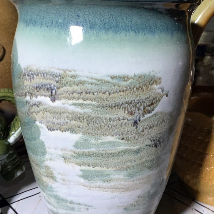 紫砂花盆高约30口约20